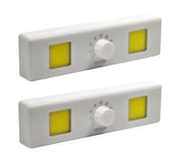 2X Batería Universal COB Lámpara LED Regulable Lámpara De Armario Cocina
