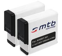2X Baterías Compatible con GoPro Hero 5, Hero5, Hero 6, Hero6 [Li-Ion - 1250 mAh - Compatible con Todos los firmwares (V2.51+)]