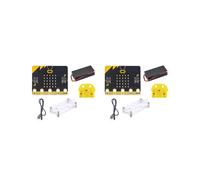 2X BBC Microbit Go Start Kit Micro: Bit BBC Placa de Desarrollo de Aprendizaje Programable con Estuche Protector para Proyectos de Bricolaje