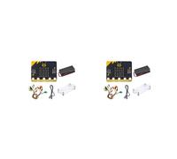2X BBC Microbit Go Start Kit Micro:Bit Placa de Desarrollo BBC DIY Aprendizaje Programable con Pinzas de Cocodrilo Juego de Cables de Prueba