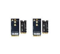 2X BCM94360CS2 Tarjeta Wifi de Doble Banda + Tarjeta Adaptadora NGFF M.2 Key A/e WIFI BT 4.0 802.11Ac Tarjeta para 11 Pulgadas A1465 13 Pulgadas A1466