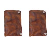 2X Billetera arrugada a mano, Carteras de piel de vaca, Pinzas para billetes de , tarjetero Crazy Horse, Marrón , Se muestra