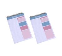 2x Bloc de notas planificador semanal Cuaderno de papelería Cuaderno de gestión planificador diario para planificar y organizar actividades