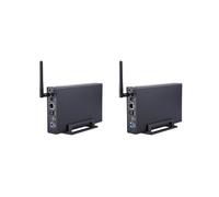 2X Blueendless BS-U35WF 300Mbps USB 3.0 Wi-Fi Streaming Server 3.5 Inch External Hard Drive HDD Enclosure US Plug