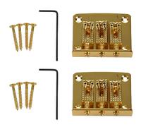 2X Bola de Guitarra de 3 Cuerdas Cuerda Puente de Puente Cuerda de Tracción Cuerda de Guitarra Puente de Cuerda de Reemplazo de Guitarra de 3 Cuerdas Dorado