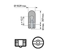 2x Bombilla del intermitente W2.1x9.5d 12396NAB2 PHILIPS para RENAULT SUZUKI BMW