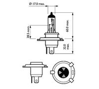 2x Bombilla H4 12342XVPS2 PHILIPS para BMW SUZUKI ALFA ROMEO MERCEDES-BENZ FORD