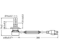 2x Bombilla P43t LED 64193DWXTR OSRAM