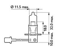 Bombilla halógena PHILIPS H3 Master Duty Blue Vision 24V/70W, 2 Pieza