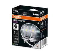 OSRAM LEDriving HL EASY ≜ H7/H18, lámpara LED de luz de carretera y de cruce, blanco frío 6500K, no necesita accesorios, solo para uso todoterreno, sin ECE, 2 lámparas