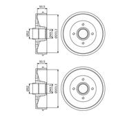 BOSCH Tambor de freno para NISSAN: Micra, Note (Ref: 0 986 477 197)