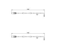 2x Bosch 1 987 474 942 Contacto de Avisador Desgaste Trasero para BMW E39