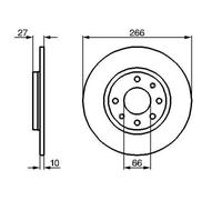 2x BOSCH Disco de freno Delantero adecuado para PEUGEOT 405 I (15B) 405 II (4B)