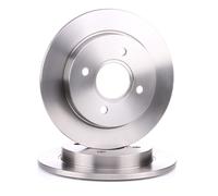 2x BOSCH Disco de freno Trasero para FORD Fiesta Mk6 Hatchback 252,7mm