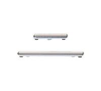 2X Botón de Encendido/Apagado de Volumen Teclas Laterales de Repuesto Compatible con Samsung Galaxy S21 6.2 "/ S21 + Plus 5G 6.7" Plata