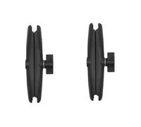 2X Brazo de Aleación de Aluminio Brazo de Doble Zócalo de 17 cm con Soporte de Bola de 1 Pulgada Brazo de Extensión para Cámara de Motocicleta