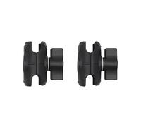 2X Brazo de Nailon Brazo de Enchufe Doble de 6 cm con Soporte de Bola de 1 Pulgada Brazo de Extensión para Cámara de Motocicleta