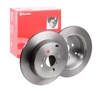 2x BREMBO 08.A273.11 Disco de freno Trasero para TOYOTA Yaris Hatchback (P1)
