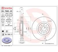 2x BREMBO 09.7680.21 Disco de freno Delantero para FIAT Ulysse (179) 310mm