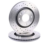 2x BREMBO 09.8695.1X Disco de freno Delantero para OPEL Corsa F para CITROËN DS3