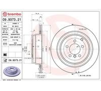 2x BREMBO 09.9373.21 Disco de freno Trasero 354mm