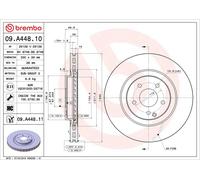 2x BREMBO 09.A448.11 Disco de freno Delantero 330mm