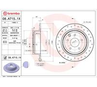 2x BREMBO Disco Completo Perforado Ø292mm para Nissan Qashqai + 2 I J10 JJ10