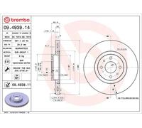 2x BREMBO Disco de freno Delantero para FIAT BRAVO II (198) QUBO (225) 284mm
