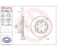 2x BREMBO Disco de freno Delantero para FORD MAVERICK (UDS, UNS) 277mm