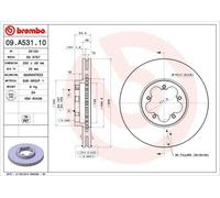 2x BREMBO Disco de freno Delantero para FORD Transit Mk6 Furgoneta 300mm
