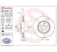 2x BREMBO Disco de freno Delantero para RENAULT MEGANE II Sedán (LM0/1) 280mm