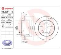 2x BREMBO Disco de freno Delantero para SUZUKI JIMNY (FJ) Jimny IV SUV (A6G)