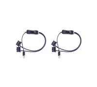 2X Cable Adaptador de Ventilador USB 5 V A Dual de 4 Pines con Interruptor Divisor en y para Refrigeración de Chasis de Computadora y PC de