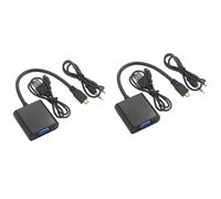 2X Cable Adaptador Micro- Una VGA Convertidor de Vídeo 1080P con Conector Audio Alimentación USB para Cámara 4
