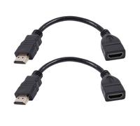 2X Cable -Compatible Macho A Hembra Extensor Corto Y Conveniente para Chrome Cast, Fire Tv Stick, Stick ConexiónA Tv