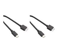 2X Cable Convertidor USB Tipo C A Micro-B, Cable de Datos para Disco Duro Externo HDD/SSD, Cámara, Cable Extensor.