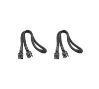 2X Cable de Alimentación PCIe GPU de 8 Pines A 8 Pines (6+2) para MSI MAG A850GL ATX3.0 A750GL ATX3.0 A850GL (Blanca) ATX3.0, 60 cm