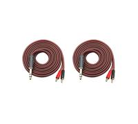 2X Cable de Altavoz de 6,35 mm 1/4 TRS una Conector Tipo Banana, Cable de Altavoz de 3 Polos de 6,35 mm con Conector Tipo Banana de 4 mm 2 Piezas