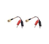 2X Cable de Prueba Coaxial RG316 Flexible, SMA Macho A Doble Pinza de Cocodrilo, Longitud de Prueba: 30 cm.