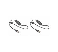 2X Cable de Ventilador de Refuerzo USB de 5 V A 12 V Cable de Ventilador USB Ajustable de 4 Pines Cable de Ventilador de Chasis USB A 12 V con 3