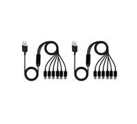 2X Cable Divisor USB Tipo C 6 en 1 Cable de Carga de Transmisión de Datos C para Teléfono Tableta 1,5 M