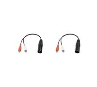 2X Cable Divisor XLR Una RCA Y, 3 Pines, XLR Macho Una 2RCA, Amplificador Hembra, Enchufe Mezclador, Cable AV, XLR Una Cable RCA Dual, 20cm