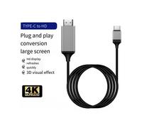 2X Cable HDTV 4K USB3.1 Compatible con Tipo C para Teléfono Android para Conectar TV Cable de Dispositivo de la Misma Pantalla 2M
