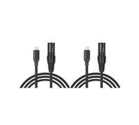 2X Cable USB C A XLR, Adaptador Conversor XLR Macho A USB C de 2 M, Cable Estéreo para Amplificador, Altavoz, Consola Mezcladora, Etc.