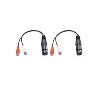 2X Cable XLR Una RCA Dual Cable Divisor XLR Una RCA Y 3 Pines XLR Hembra Una 2RCA Hembra Amplificador Conector de Mezcla Cable AV, 0.2M
