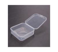2X Caja Contenedores Almacenamiento Cuentas Pequeñas Plástico Transparente con Tapa con Bisagras para Accesorios, Manualidades, Suministros