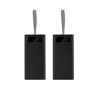 2X Caja de Batería DIY 28x18650 Caja de Banco de Energía de 10 W Baterías Soporte de Caja de Almacenamiento Desmontable con Luz de Camping Negro