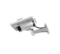 2X Cámara de Seguridad Ficticia para Exteriores, Sistema de Vigilancia CCTV Falso LED para Propiedades, Negocios, Seguridad del Hogar.