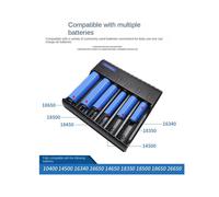 2X Cargador de Batería Eléctrico de 6 Ranuras Indicador LED Inteligente Cargador USB Cargador de Batería Recargable AA/AAA NiMH/NiCd para el Hogar