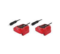 2X Cargador de Coche para Repuesto de Cargador de Batería 18V M18, Minicargador Rápido Portátil, Enchufe para Encendedor de Cigarrillos